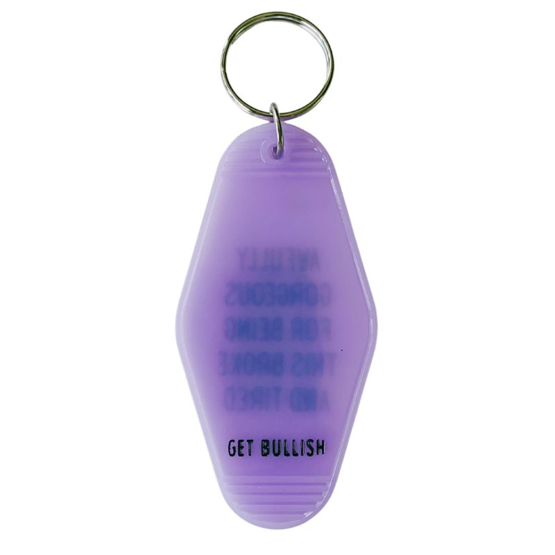 Awfully Gorgeous for Being this Broke and Tired Motel Style Keychain in Translucent Violet 5