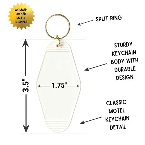 Beautiful and Annoyed Motel Style Key Tag Keychain in Transparent Glitter 6