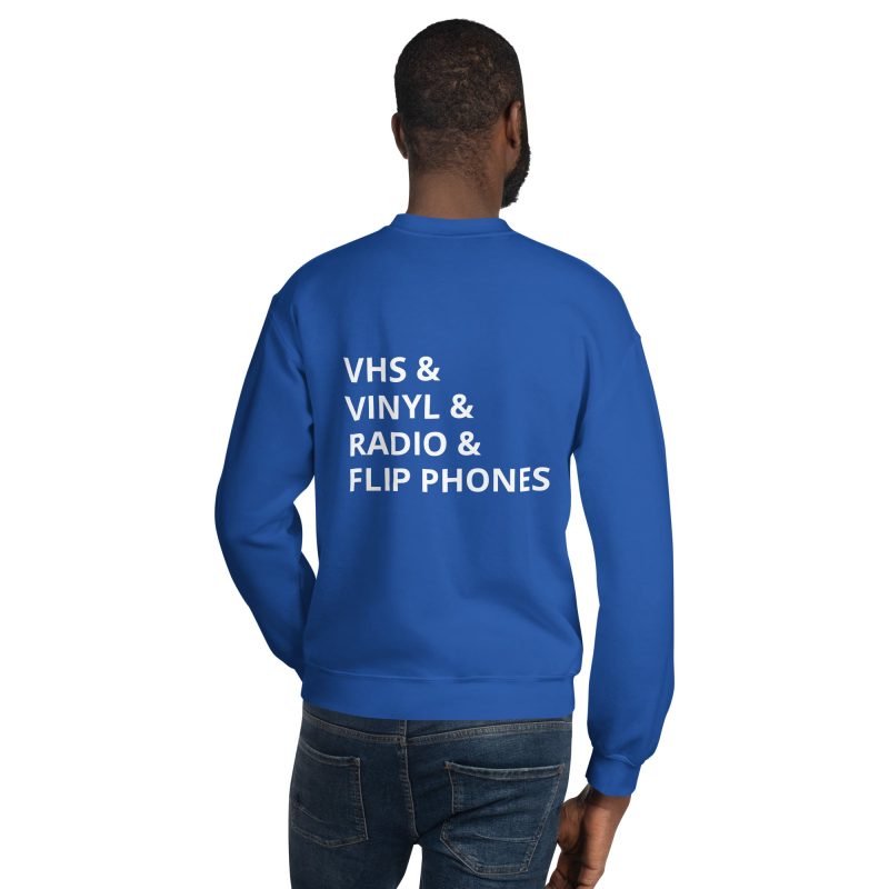 unisex crew neck sweatshirt royal back 6723fec6b602c